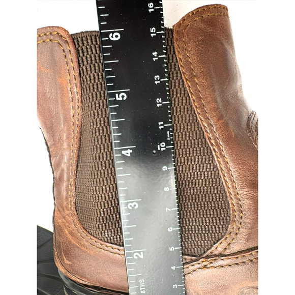 BORN Mens 13 Brown Leather Hemlock Pull On Ankle Boots Dress Shoes Padded Insole main image 11